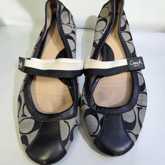 Coach Janey Women's Canvas Shoes, Size 8, Black & Grey - Picture 1 of 6